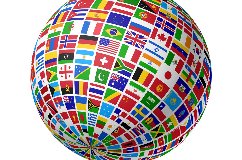 bigstock Flags globe Vector 36507523