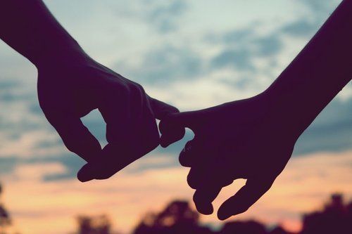 holding hands