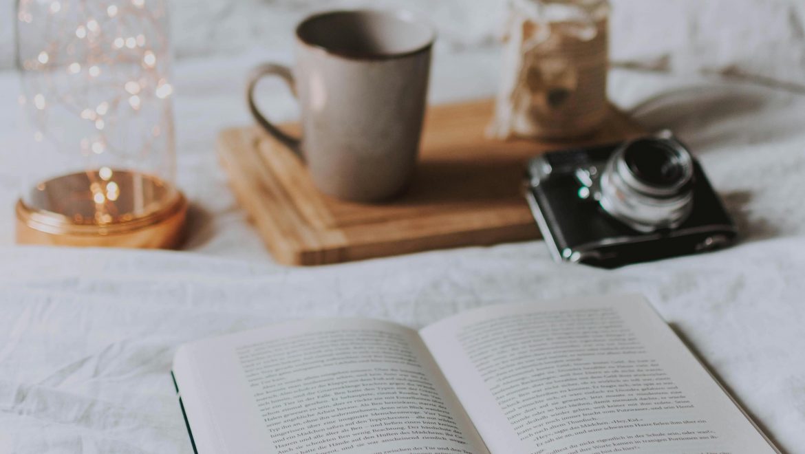 open book_coffee_fairy lights